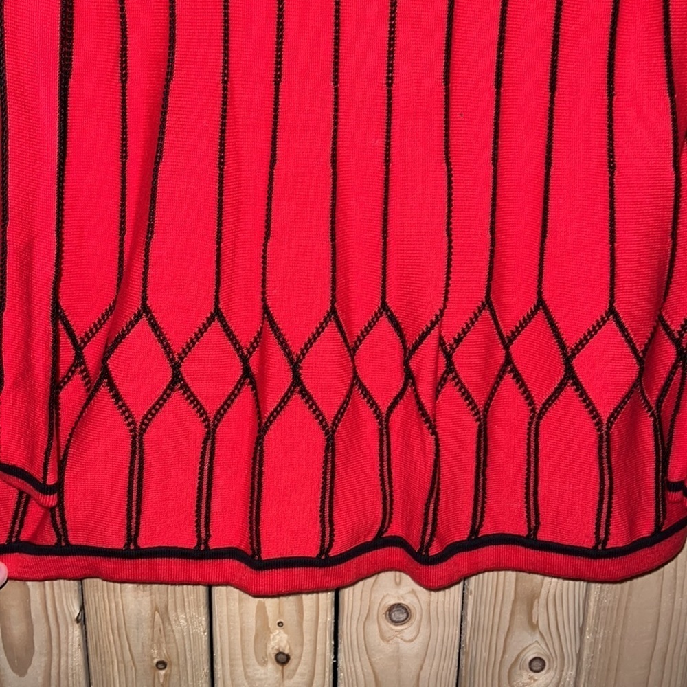 Foxcroft Red Blouse With Black Detailing Medium - Picture 4 of 6